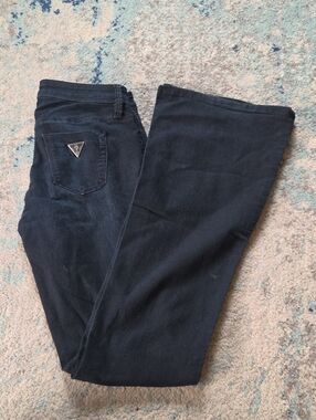 Guess Black Wide-Leg Jeans with Logo Pocket